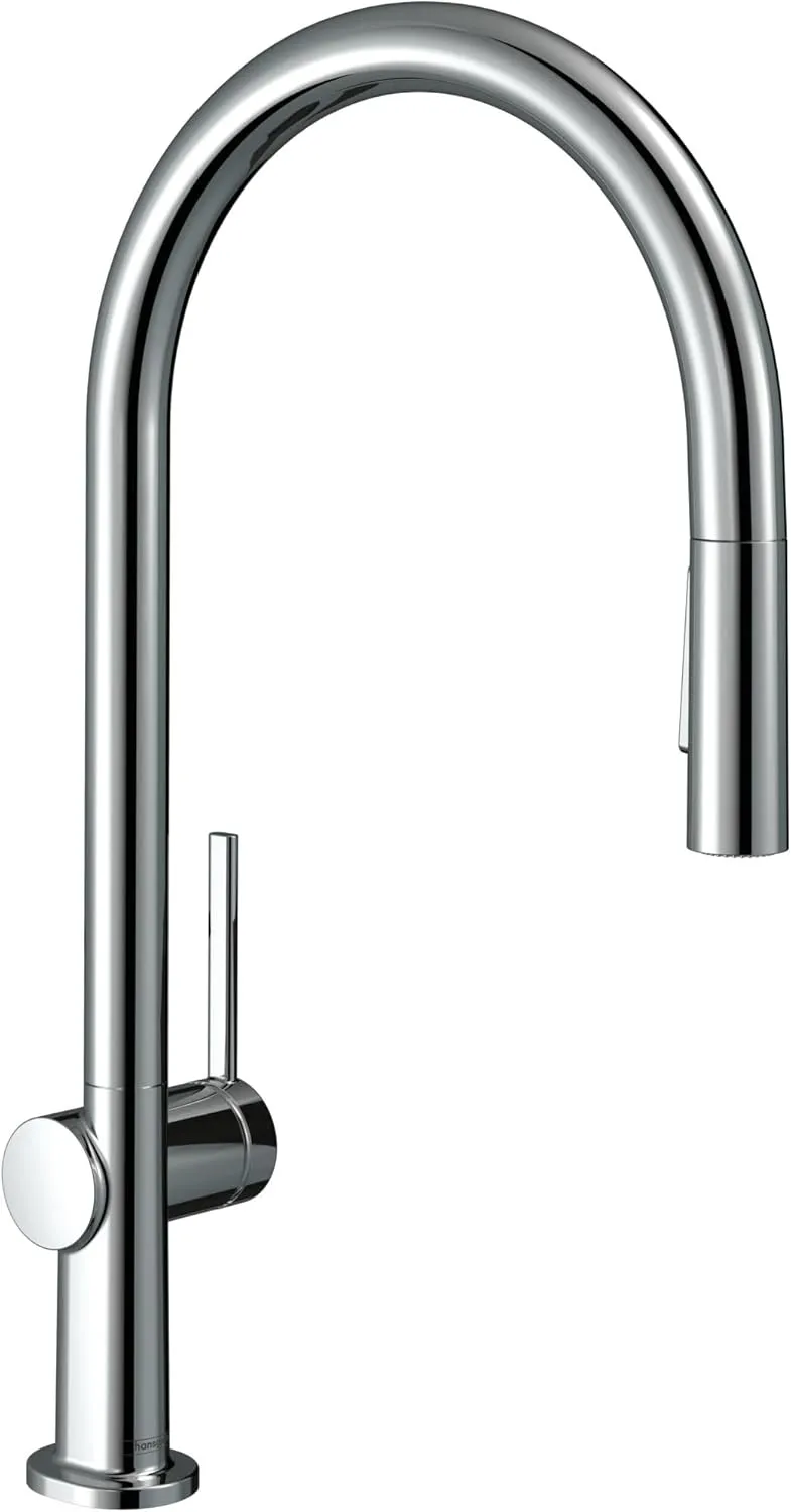 hansgrohe Talis N Chrome High Arc Kitchen Faucet, Kitchen Faucets with Pull Down Sprayer, Faucet for Kitchen Sink, Magnetic Docking Spray Head, Chrome 72800001
