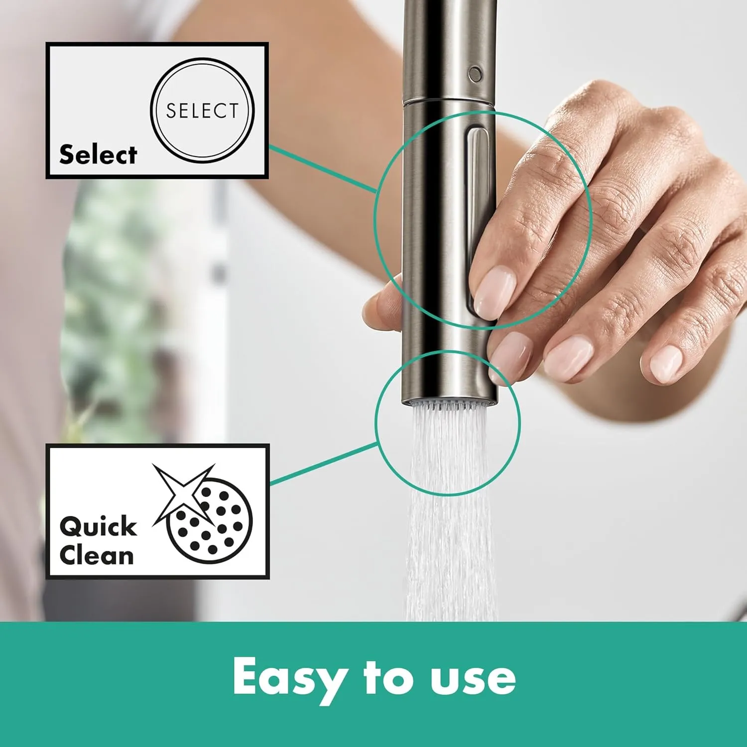 hansgrohe Talis N Chrome High Arc Kitchen Faucet, Kitchen Faucets with Pull Down Sprayer, Faucet for Kitchen Sink, Magnetic Docking Spray Head, Chrome 72800001