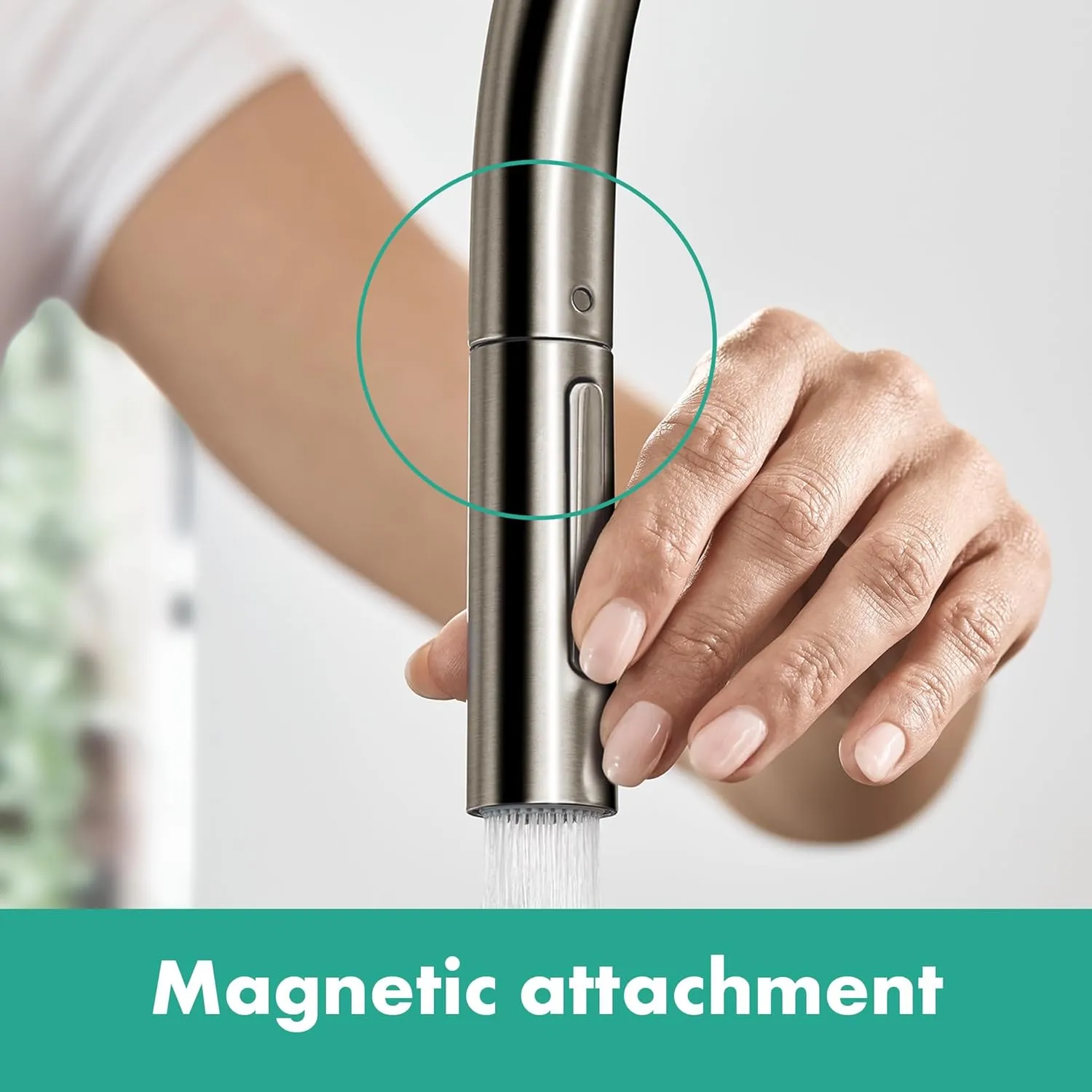 hansgrohe Talis N Chrome High Arc Kitchen Faucet, Kitchen Faucets with Pull Down Sprayer, Faucet for Kitchen Sink, Magnetic Docking Spray Head, Chrome 72800001