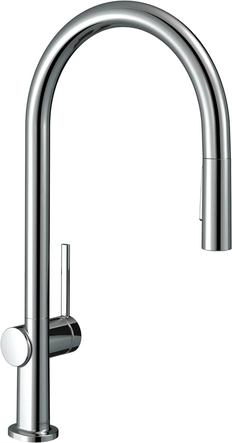 hansgrohe Talis N Chrome High Arc Kitchen Faucet, Kitchen Faucets with Pull Down Sprayer, Faucet for Kitchen Sink, Magnetic Docking Spray Head, Chrome 72857001