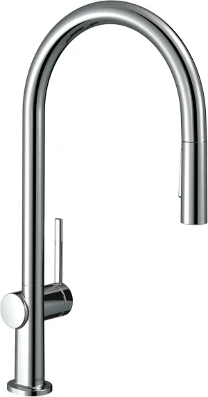 hansgrohe Talis N Chrome High Arc Kitchen Faucet, Kitchen Faucets with Pull Down Sprayer, Faucet for Kitchen Sink, Magnetic Docking Spray Head, Chrome 72857001