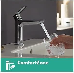 hansgrohe Logis Fine Modern 1-Handle 1-Hole 7-inch Tall Bathroom Sink Faucet in Matte Black, 71253671