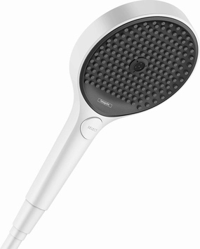 hansgrohe Rainfinity 5-inch Modern Handheld Shower Head 3-Spray PowderRain, Intense PowderRain, Intense Turbo in Matte White, 26865701