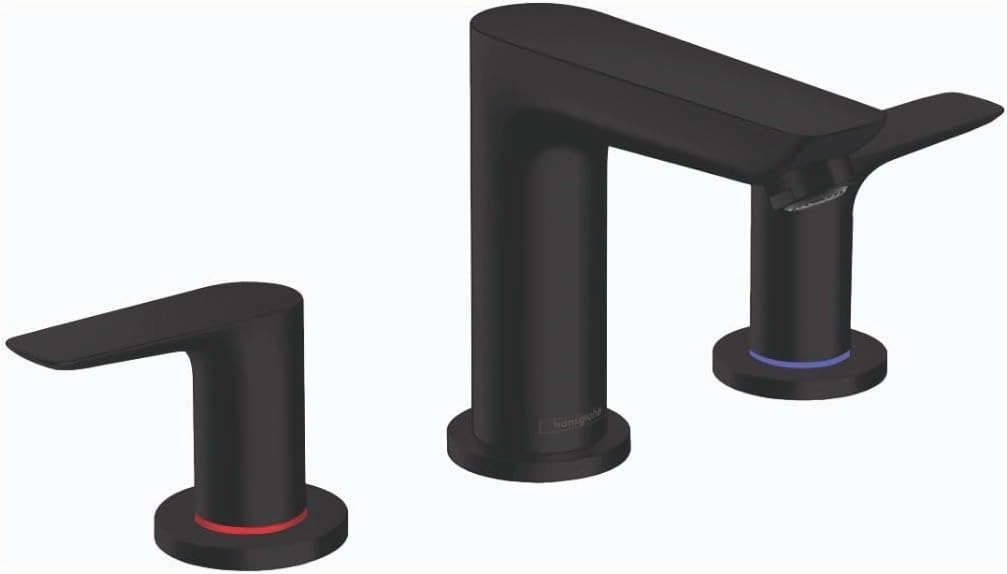 hansgrohe Talis E Modern Install Easy Clean 2-Handle 3-Hole 5-inch Tall Sink Matte Black, 71733671 Bathroom Faucet