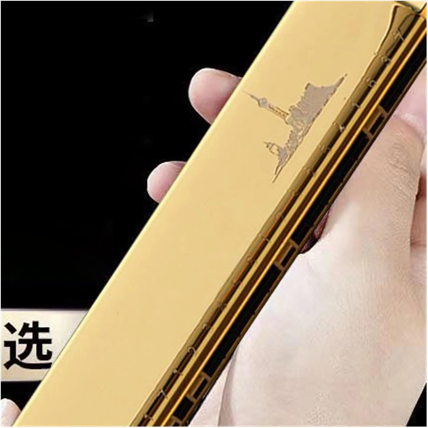 Harmonica 28 holes polyphonic C key for beginners(Gold)