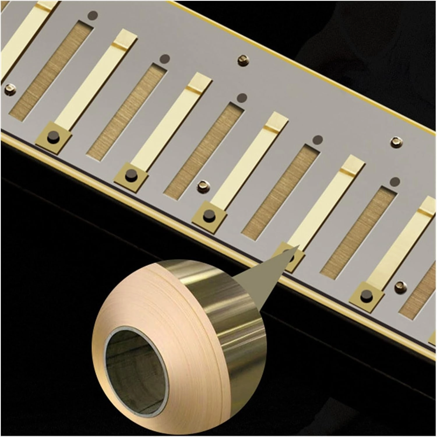 Harmonica beginner 28 hole C key polyphonic performance instrument(Gold)