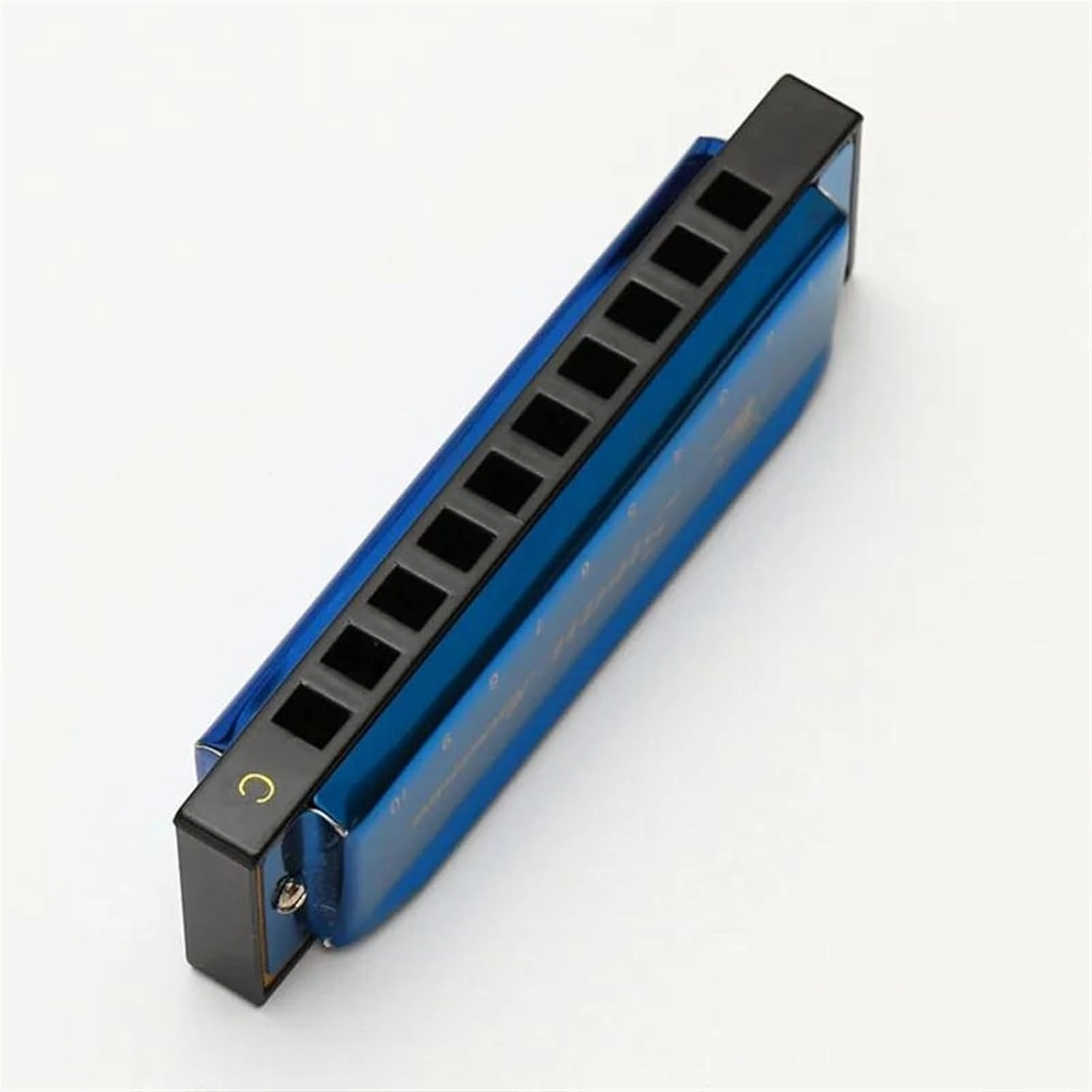 Harmonica Diatonic C Key Mouth for Beginner Professional Performance 10 Holes(Gold)