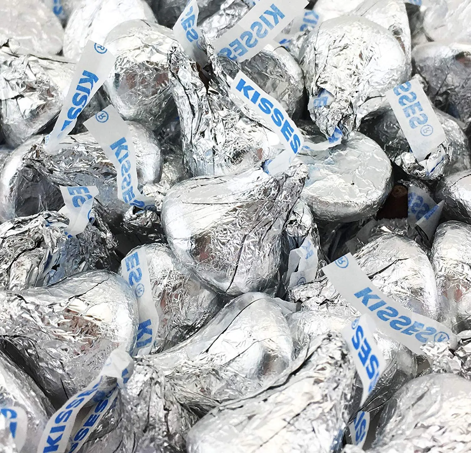 Hershey's Kisses Milk Chocolate, (327  pieces) 3.5 lbs Pounds individually wrapped in Silver Foil - Bag of -Perfect for Gifts, Candy Bowls & Buffets, Baking, Movie & Game Nights, in Tundras Bag