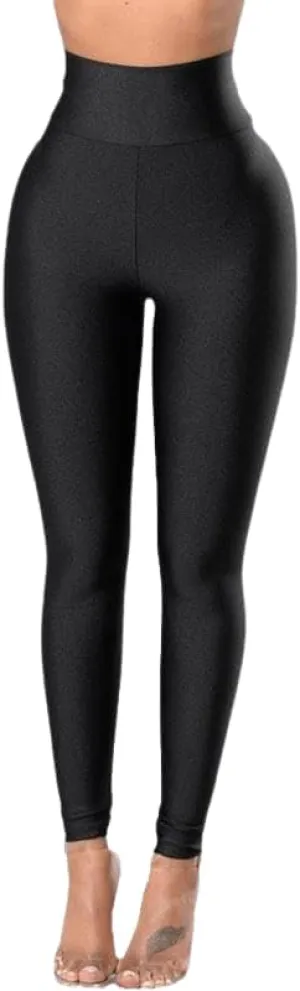 High Waist Workout Leggings, Hot Pink, Compression Fit, Athletic Yoga Pants