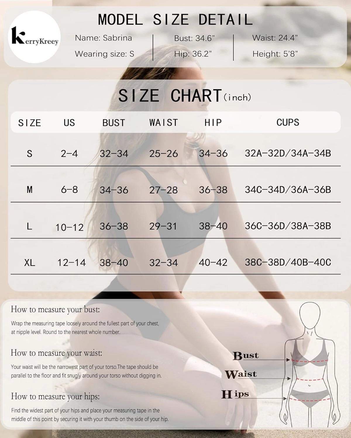 High Waisted Bikini for Women Tummy Control Bottoms Push Up Crop Top Swimsuit 2 Piece High Cut Teens Girls Bathing Suits