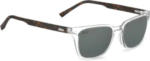 Hobie Vista Polarized Square Sunglasses, Shiny Crystal Clear, OSFA