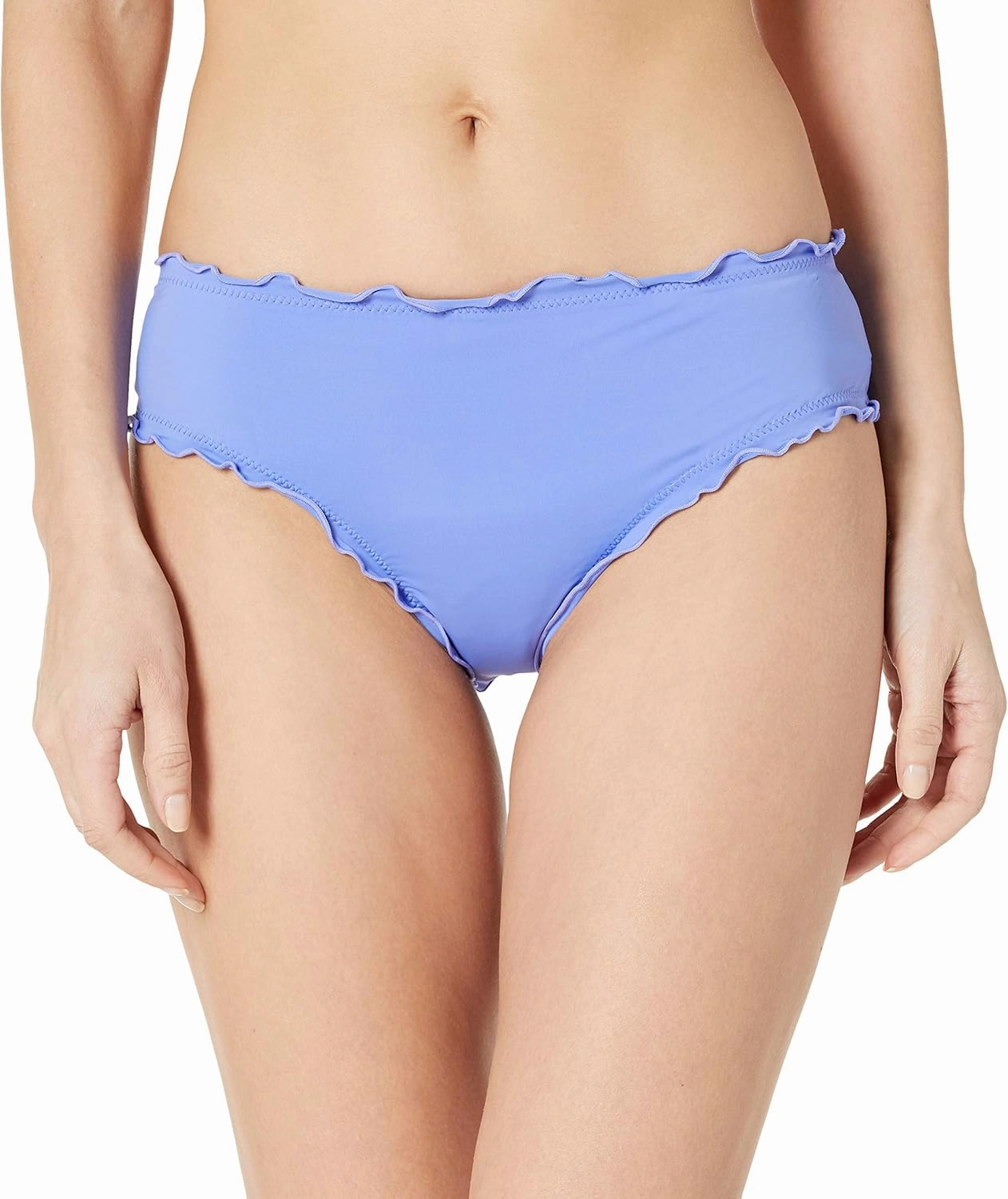 Hobie Women's Standard Ruffled Solid Hipster Bikini Bottom