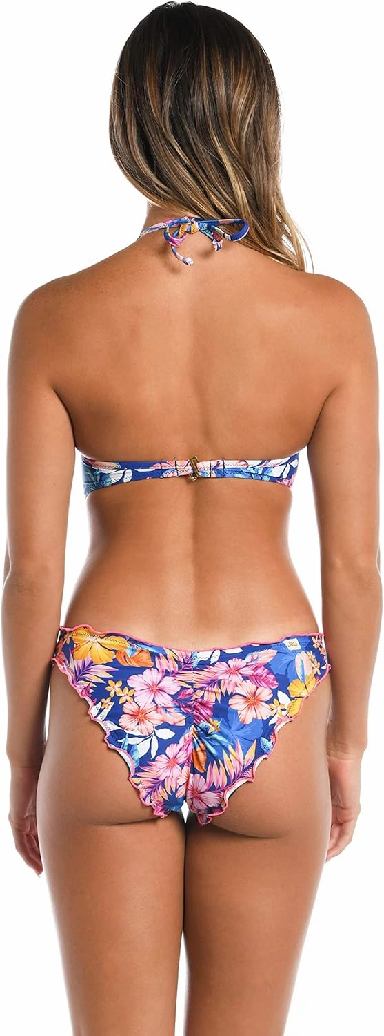 Hobie Women's Underwire Halter Hipster Bikini Swimsuit Top