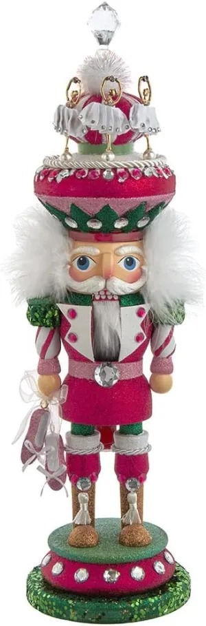 Hollywood Nutcrackers Hollywood Pink and Green Ballet Soldier Nutcracker, 18-Inch, Multicolored