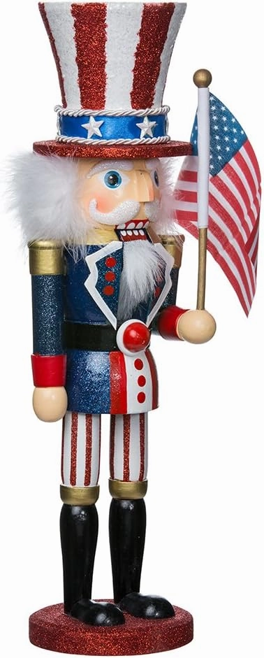 Hollywood Kurt Adler 15-Inch Wooden Uncle Sam Nutcracker