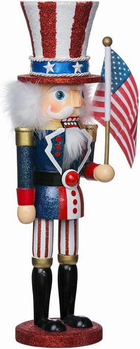 Hollywood Kurt Adler 15-Inch Wooden Uncle Sam Nutcracker