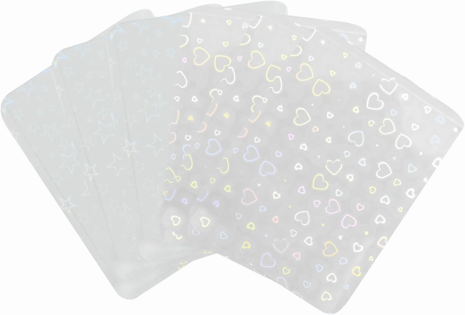 Holographic Card Holders 20pcs Hard Plastic Top Loader Card Cover Shiny Kpop Photocard Sleeves Game Card Toploaders 97x69mm