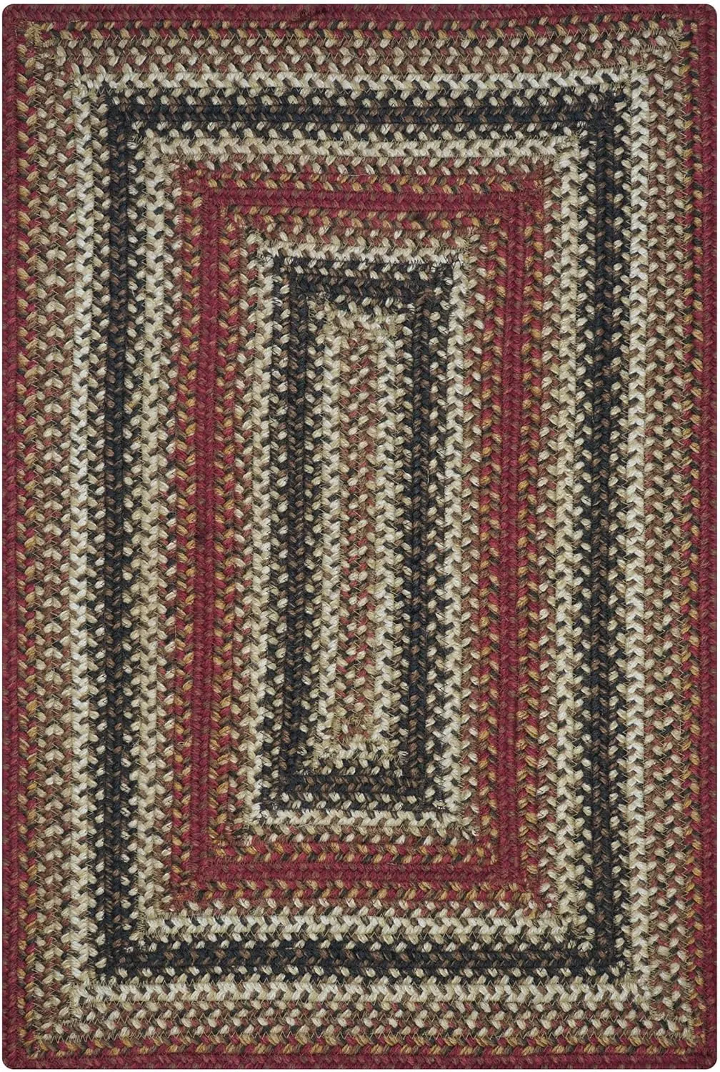 Homespice Chester Red Braided Rug, Enhance Your Home with Our 20x30 Small Accent Rug Kitchen, Bathroom, Entrway