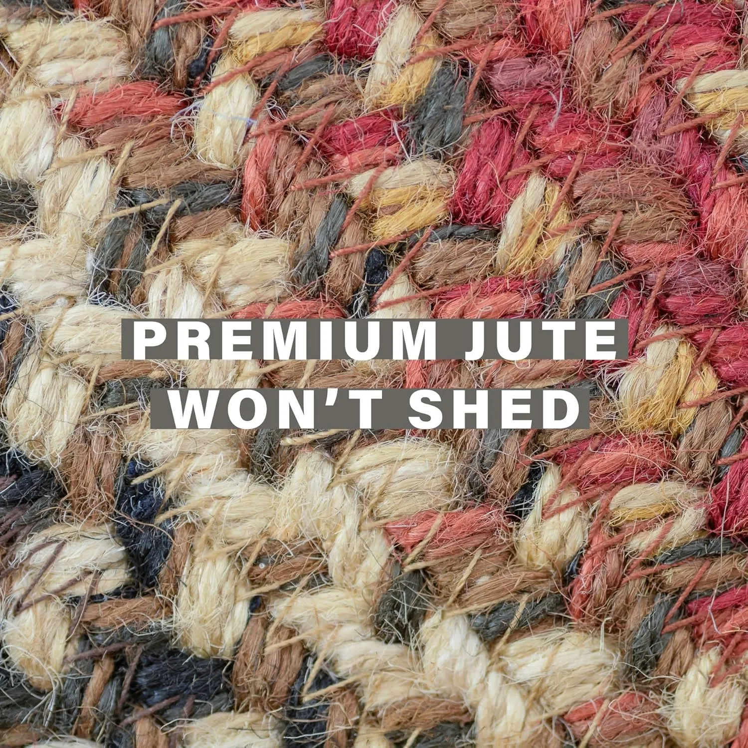 Homespice Chester Red Braided Rug, Enhance Your Home with Our 20x30 Small Accent Rug Kitchen, Bathroom, Entrway