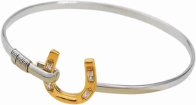Horse Bit & Horseshoe Bracelets in Silver & Gold – Stackable Stainless Steel Bangles, Minimalist & Elegant Horse Jewelry