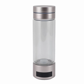 Hydrogen Rich Water Glass Health Cup, 1800MAH 2000-9000ppb Hydrogen Water Bottle 5V 1A Type C Charging for Home (Gold)