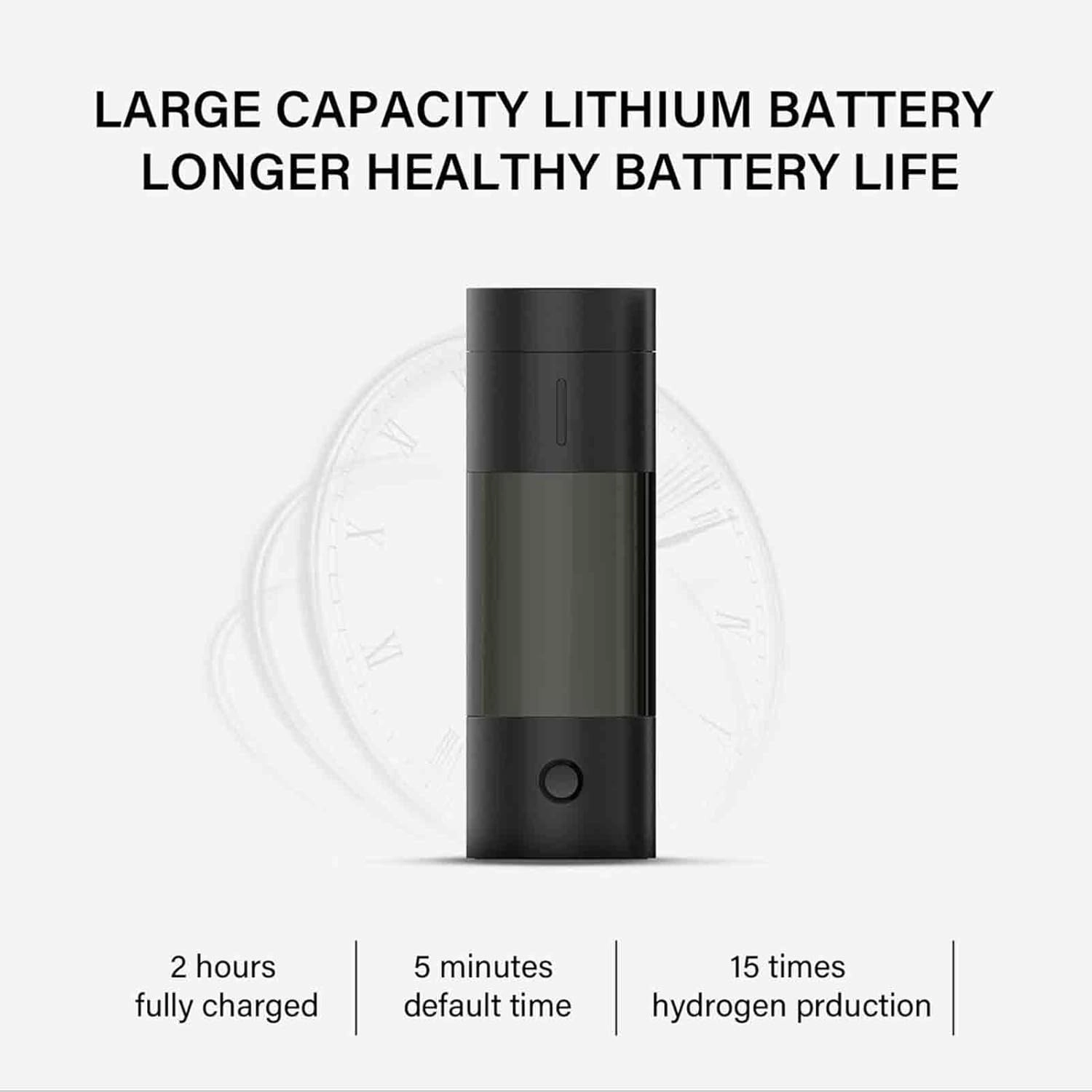 Hydrogen Water Generator Bottle, with SPE and PEM Technology, Rechargeable Hydrogen Rich Water Ionizer, ​for Home and Fitness Daily Drinking