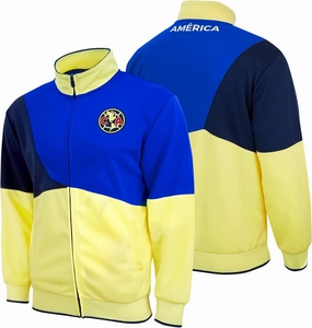 Icon Sports Officially Licensed Club America Track Jacket - Training Day Casual Full Zip Active Adult Soccer Jacket - Large
