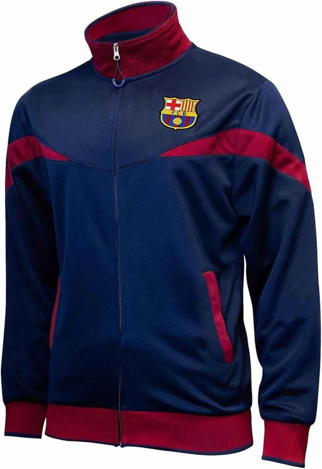 Icon Sports Officially Licensed FC Barcelona Adult Soccer Zip-Up Warm Up Track Jacket