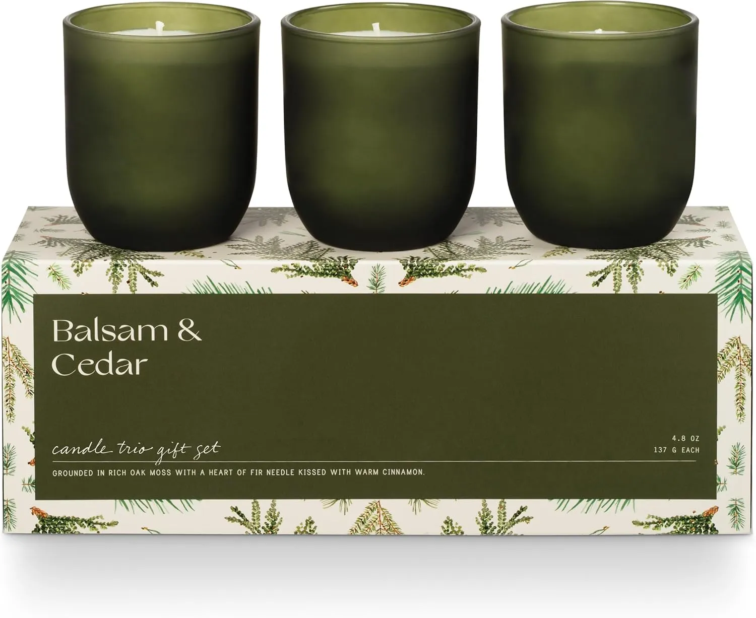 ILLUME Candle Trio Gift Set, Balsam & Cedar