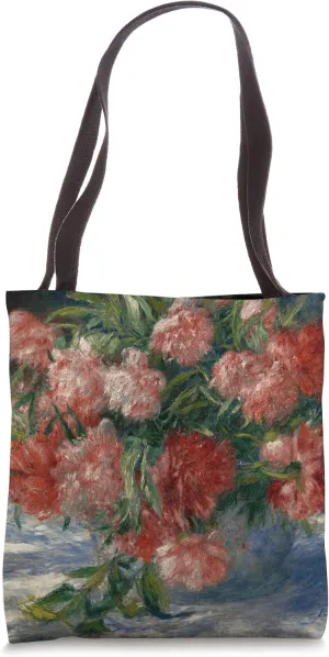 Impressionist Red Flowers Renoir Peonies Tote Bag