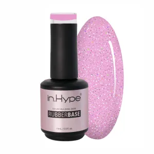 IN.HYPE Rubber Base Gel - Shimmer. Soak off. UV/LED Curable (Diamond Pink)