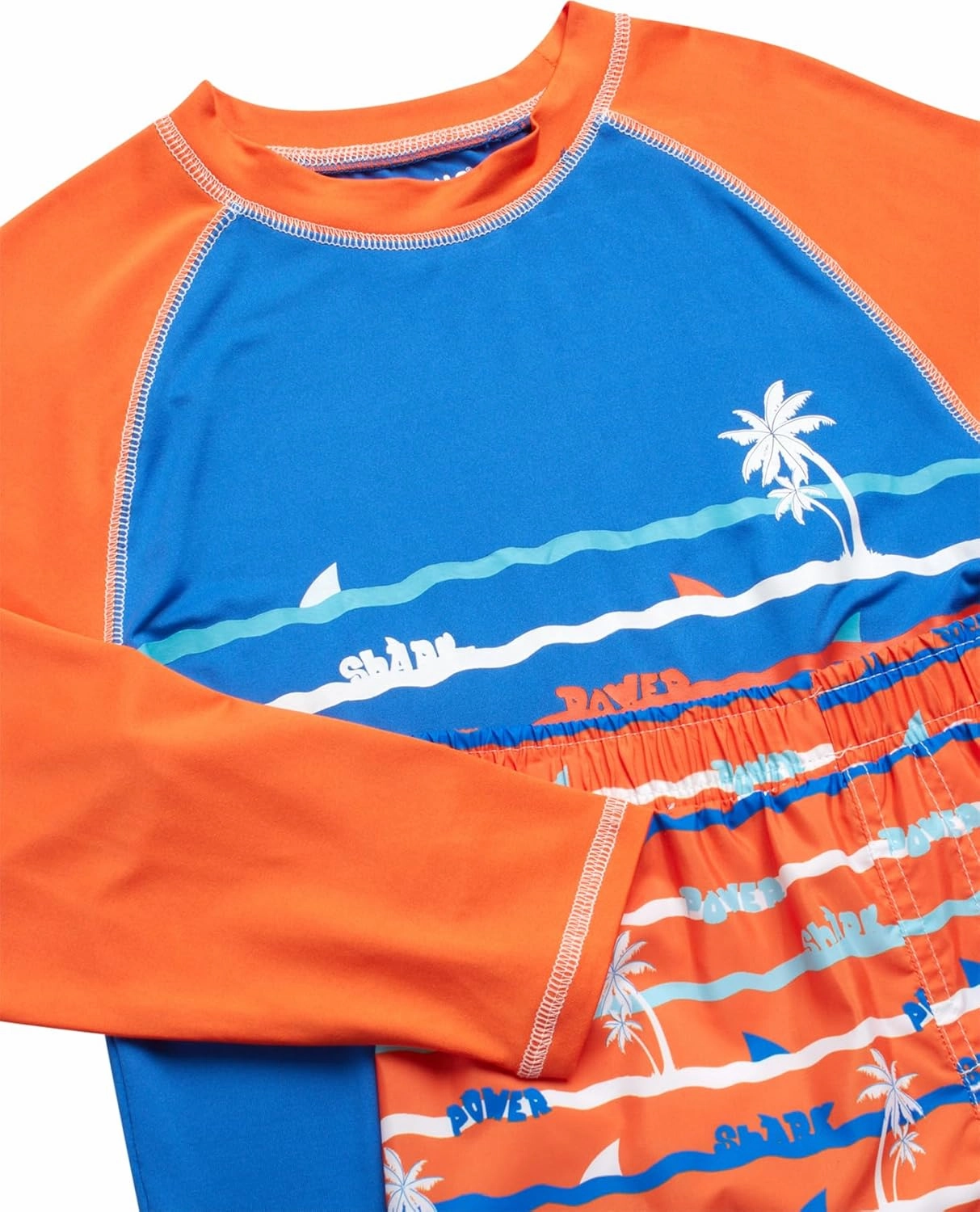 iXtreme Boys Rash Guard Set - 2 Piece UPF 50  Quick Dry Long Sleeve Swim Shirt and Swim Trunks for Boys (Sizes: 2T-14)