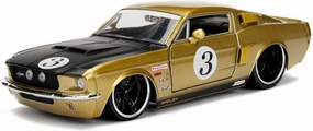 Jada Toys Bigtime Muscle 1:24 1967 Ford Shelby GT-500 Die-cast Car – Opening Doors, Hood, Trunk, Rubber Tires(Champagne)