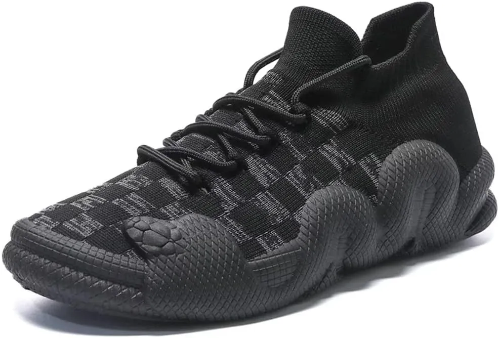 Jakcuz Sock Fashion Sneakers for Women Non-Slip Casual Sport Athletic Tennis Slip on Walking Shoes Plus Size
