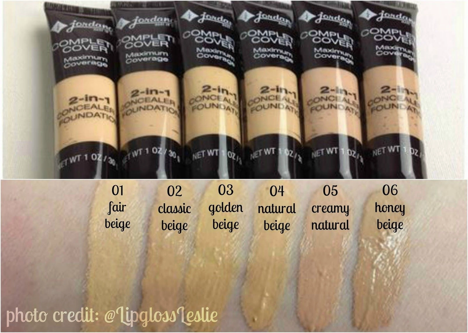 Jordana complete cover 2 in 1 concealer & foundation