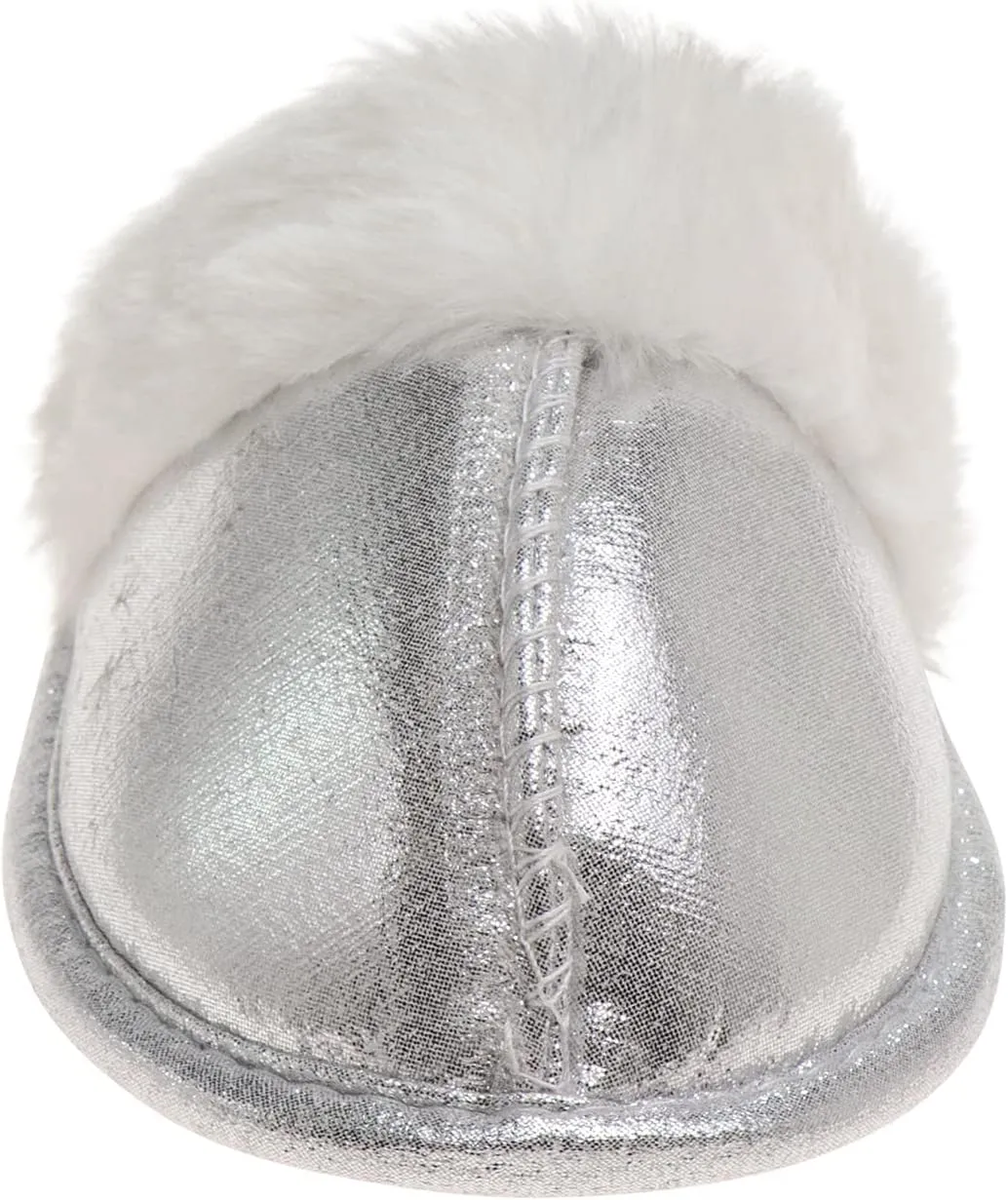 Josmo Girl's Comfort Non-Slip Memory Foam Faux Fur Slide House Slippers (Toddler/Little Kid)