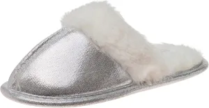 Josmo Girl's Comfort Non-Slip Memory Foam Faux Fur Slide House Slippers (Toddler/Little Kid)