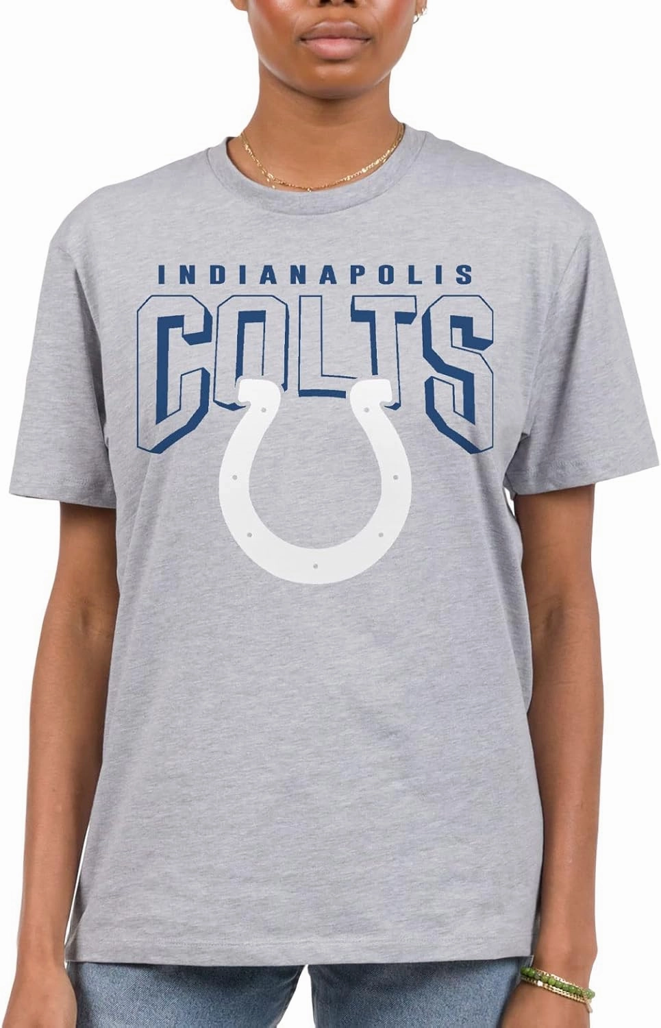Junk Food Clothing X Bold Logo-Short Sleeve Fan Shirt for Men and Women Officially Licensed NFL Apparel