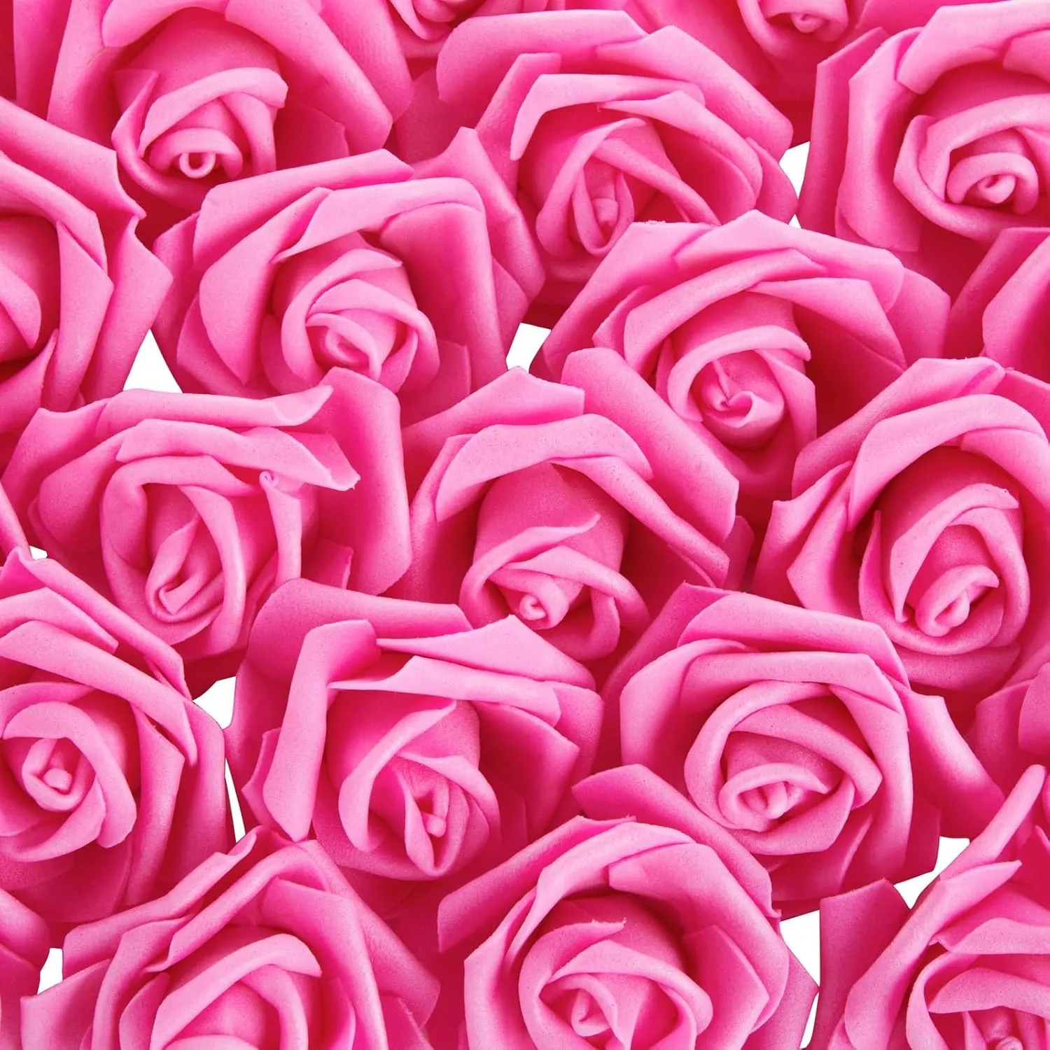 Juvale 100 Pack Hot Pink Artificial Flowers - 3 Inches, Fake Carnations for Wedding, Bridal Shower & Valentine's Day Decorations, Arts and Crafts - Wedding Decor Fake Flowers