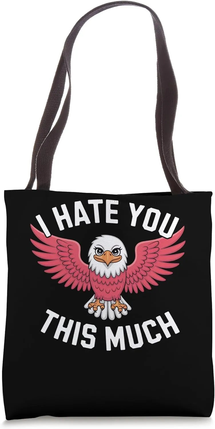 Kawaii Eagle with Humorous Saying Tote Bag