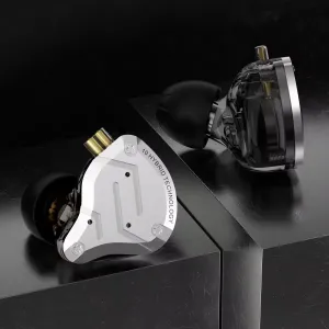 keephifi KZ ZS10 Pro in Ear Monitors,4BA 1DD 5 Driver in-Ear HiFi Metal Earphones with Stainless Steel Faceplate IEM Earphones, 2 Pin Detachable Cable (Black No Mic)