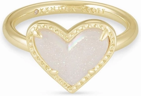 Kendra Scott Ari Heart Band Ring, Fashion Jewelry for Women