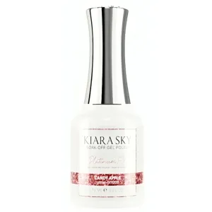 KIARA SKY Gel Polish PlatinumFX Reflective Glitter with sparkle foil effect 0.5 fl oz, Candy Apple (red)