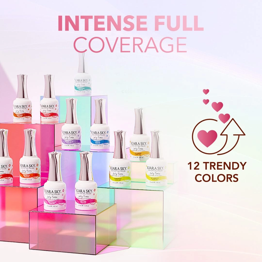 KIARA SKY Jelly Tints Soak Off Gel Polish 0.5 Fl Oz, Dawned on Me (cool-toned purple)