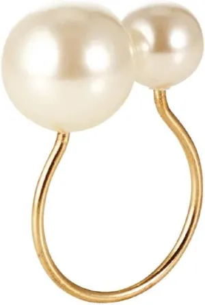 KIM SEYBERT PEARL NAPKIN RING IVORY-GOLD (Set oF 4)
