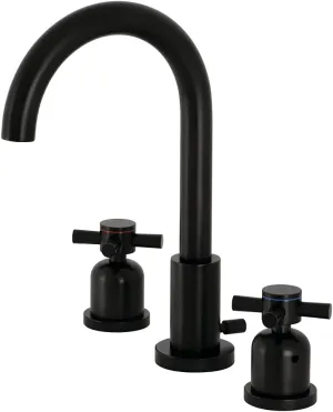 Kingston Brass FSC8920DX Concord Widespread Bathroom Faucet, 5-3/8 Inch in Spout Reach, Matte Black