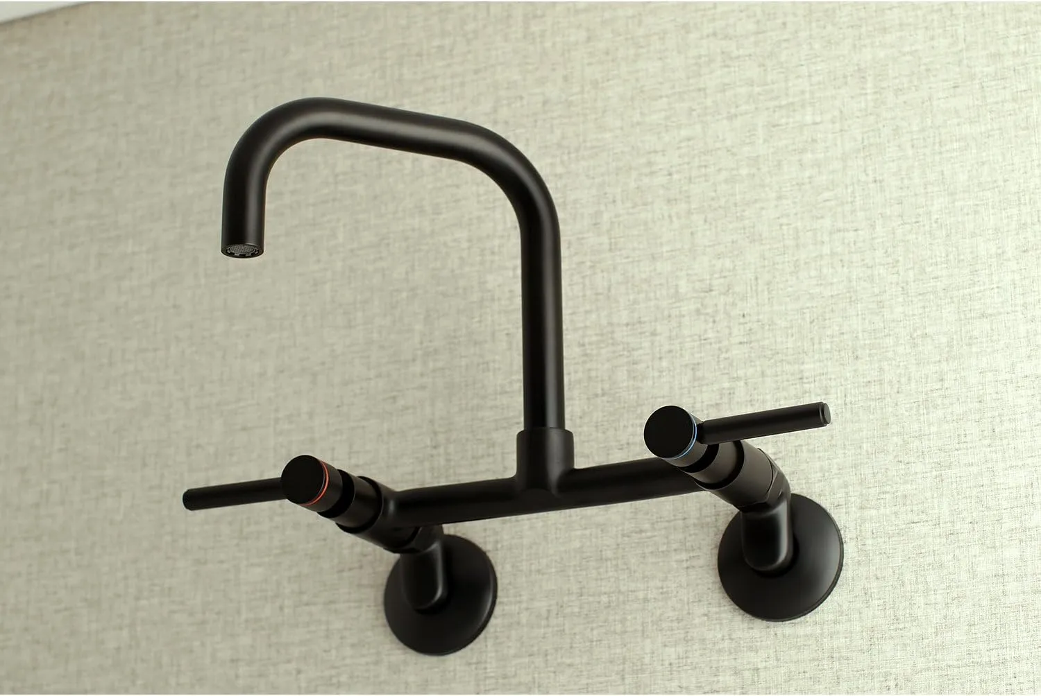 Kingston Brass KS813MB Concord Kitchen Faucet, 6-11/16" in Spout Reach, Matte Black