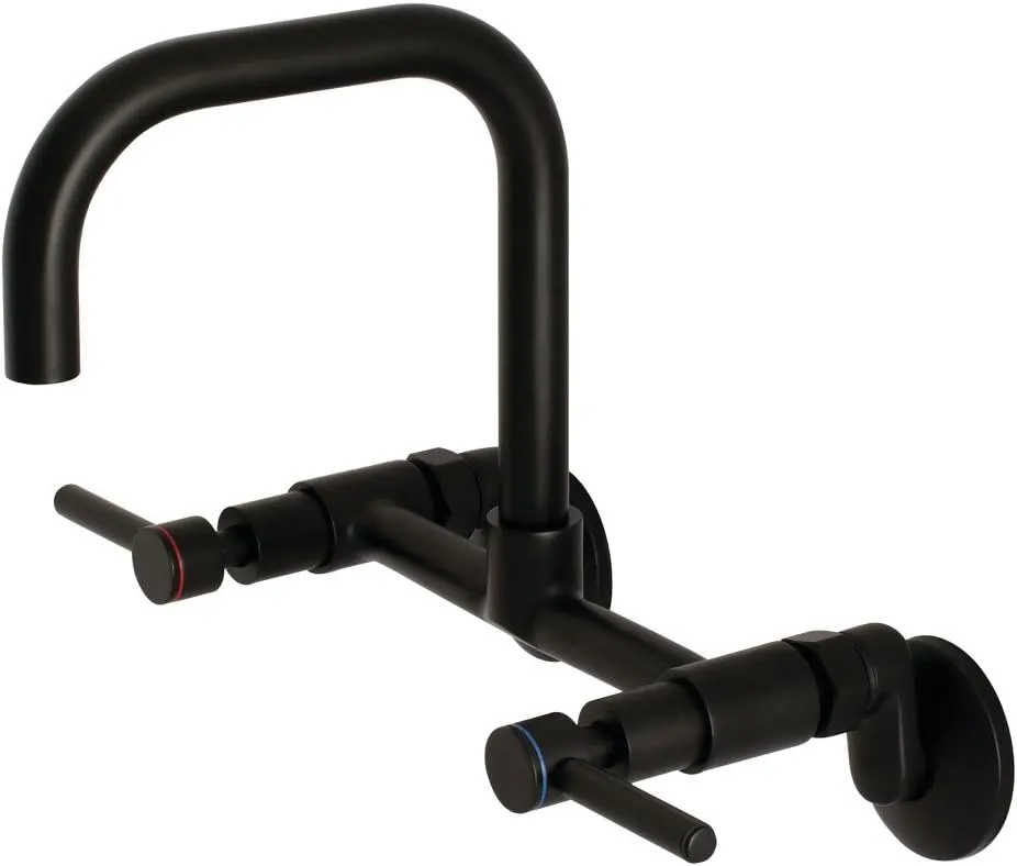 Kingston Brass KS813MB Concord Kitchen Faucet, 6-11/16" in Spout Reach, Matte Black