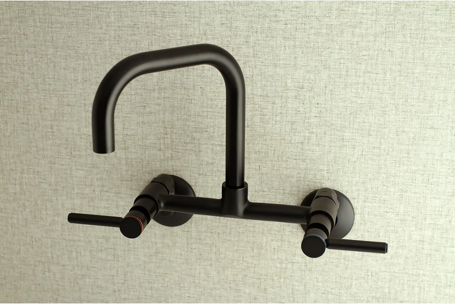Kingston Brass KS813MB Concord Kitchen Faucet, 6-11/16" in Spout Reach, Matte Black