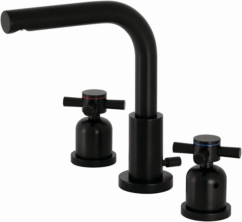Kingston Brass FSC8950DX Concord Widespread Bathroom Faucet, 5-3/8 Inch in Spout Reach, Matte Black
